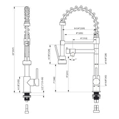DAKOTA Dakota Plumbing Products DSF-22KCO00CR Spring Kitchen Faucet