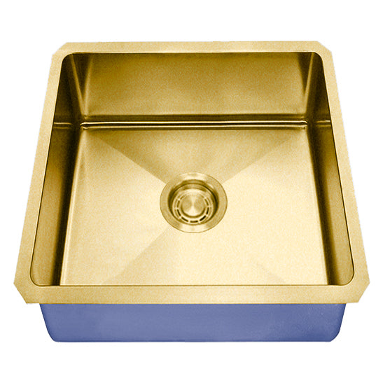 DAKOTA Dakota Plumbing Products DSM-1616GD Undermount Bar Sink Gold