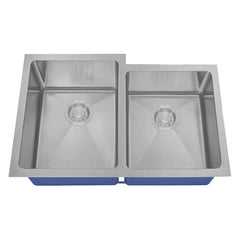 DAKOTA Dakota Plumbing Products DSM-6040-1SV 60/40 Undermount Kitchen Sink