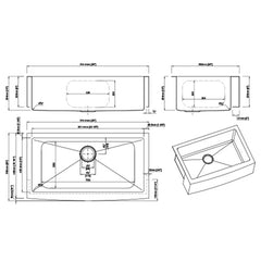 DAKOTA Dakota Plumbing Products DSM-A3620GD Farmhouse Kitchen Sink