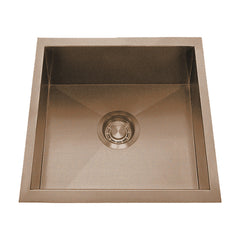 DAKOTA Dakota Plumbing Products DSZ-1616CP Undermount Bar Sink Copper