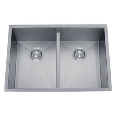 DAKOTA Dakota Plumbing DSZ-5050LDSV 50/50 Undermount Kitchen Sink Silver