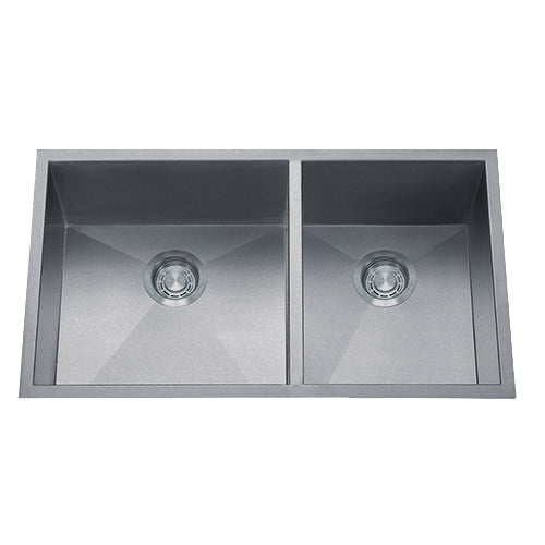 DAKOTA Dakota Plumbing Products DSZ-6040SV Zoria 60/40 Undermount Sink
