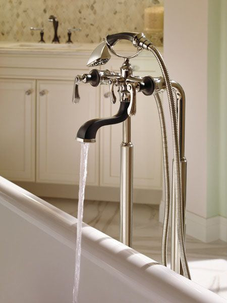 BRIZO Brizo T70210-PNLHP Brizo Traditional Two-Handle Freestanding Tub Filler Body Assembly Trim - Less Handles