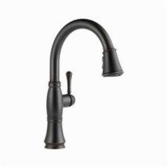 DELTA FAUCET Delta 9197-RB-DST Cassidy: Single Handle Pull-Down Kitchen Faucet with ShieldSpray Technology