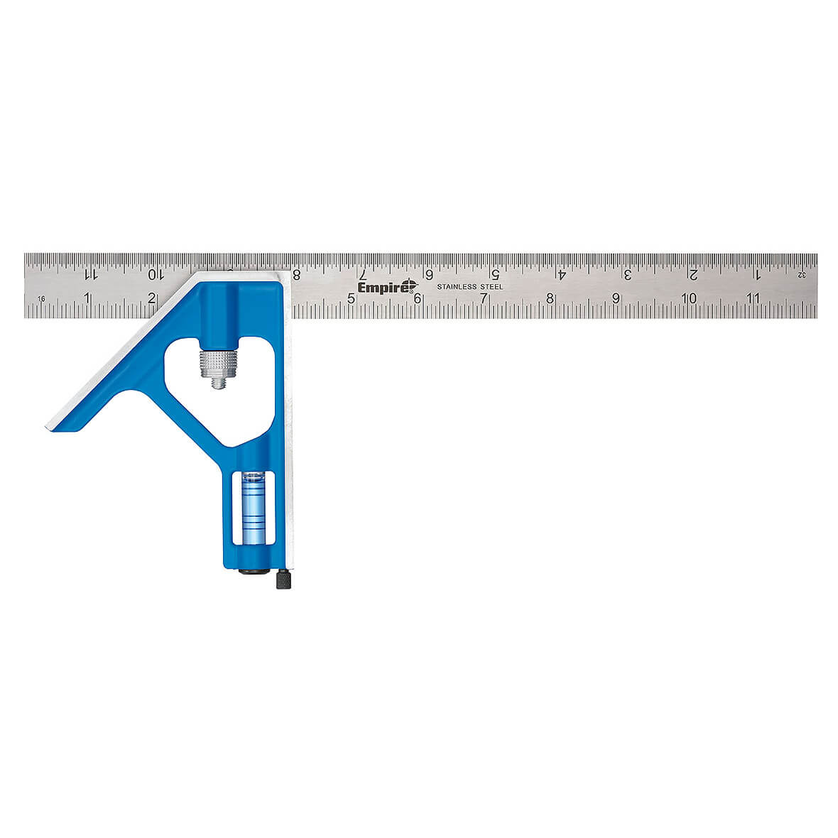 EMPIRE INDUSTRIES Empire E250 12-Inch Combination Square with Stainless Steel Blade and True Blue Vial