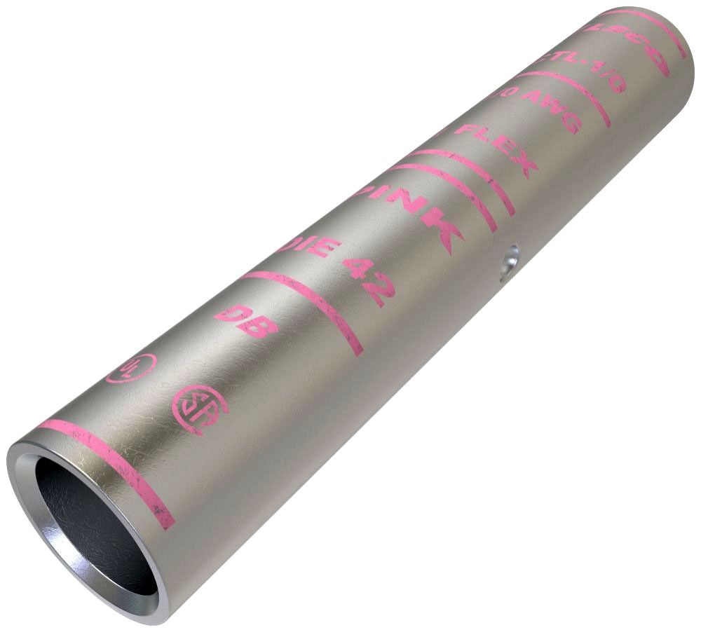 ILSCO ILSCO CTL-1/0 Surecrimp Copper Compression Sleeve, Conductor Size 1/0, Long Barrel, Tin Plated, UL, CSA