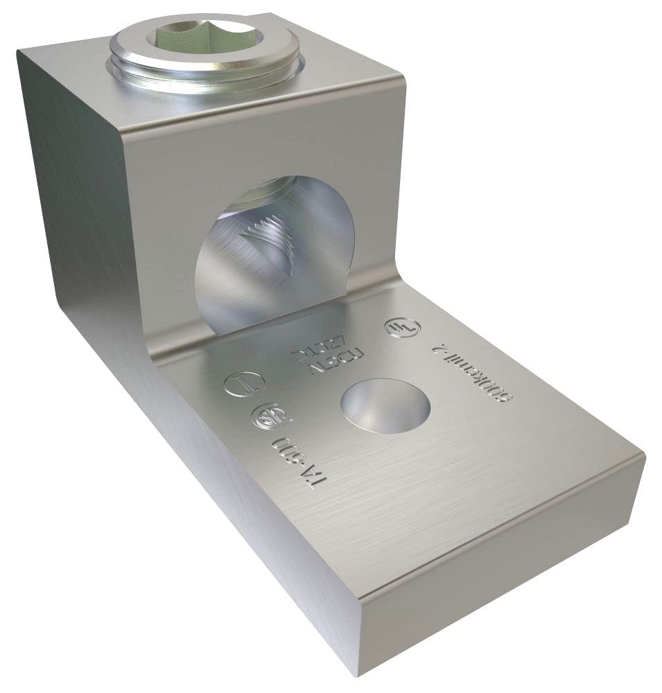 ILSCO ILSCO TA-600 Aluminum Mechanical Lug, Conductor Range 600-2, 1 Port, 1 Hole, 3/8in Bolt Size