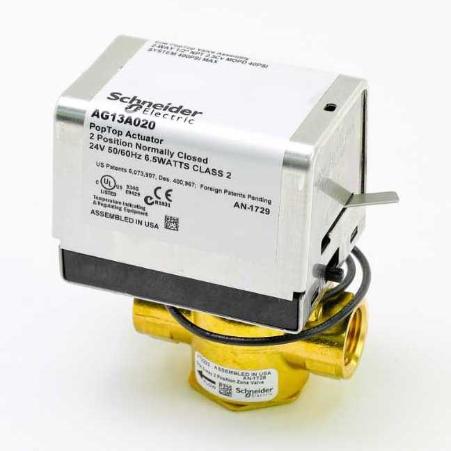 SCHNEIDER ELECTRIC Erie VT2222G13A020 24VAC 1/2 inch NPT 2.5CV Valve Assembly