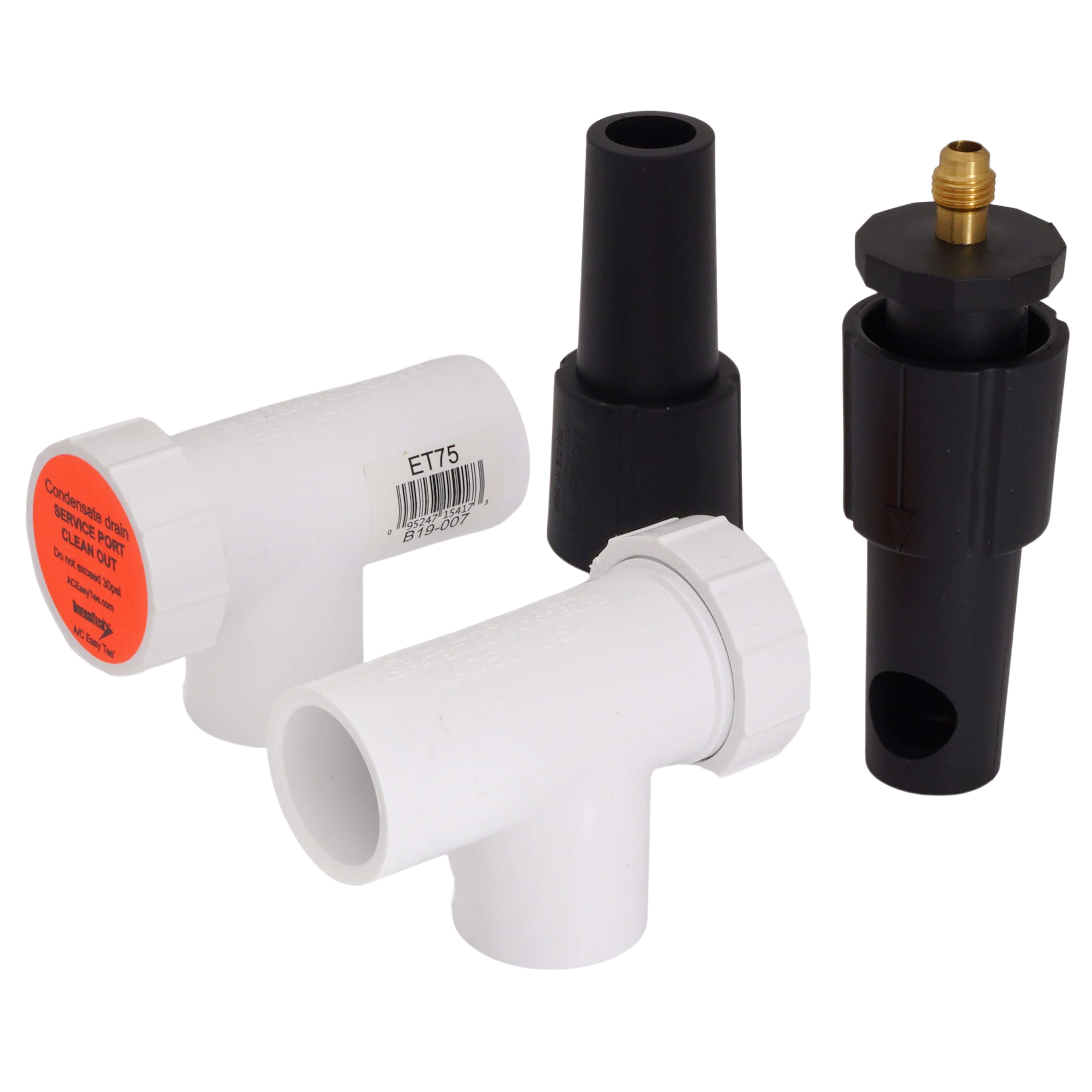 DIVERSITECH DiversiTech ET75-KIT A/C Easy Tee 2-13/20 in. Condensate Drain Pan Fitting