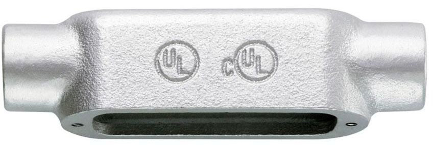 EATON Crouse-Hinds C100M 1 C-Style Conduit Body, Type 5, Malleable Iron
