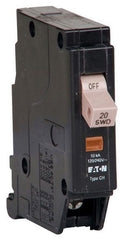 EATON CHF120 Type CHF Standard Arc-Fault Circuit Breaker, 120/240 VAC, 20 A, 10 kA Interrupt, 1 Poles, Mechanical Trip