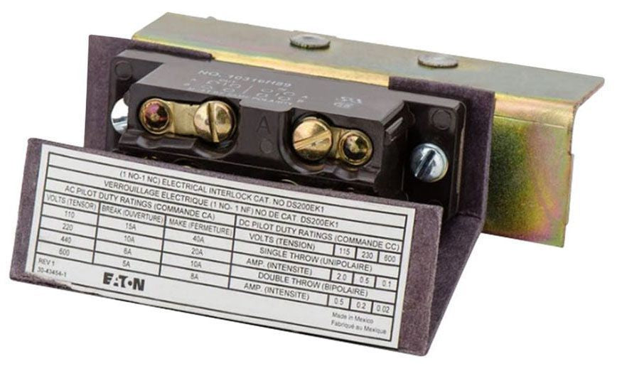 EATON Eaton DS200EK1 Auxiliary Contact Kit, 600 V, 30 to 800 A