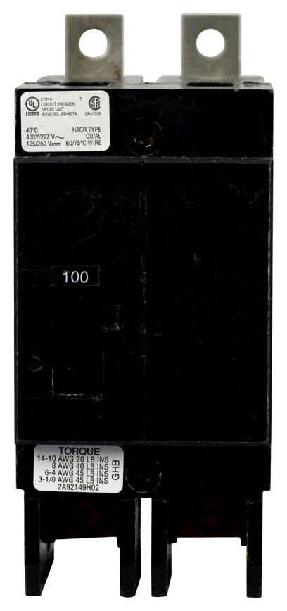 EATON Eaton GHB2100 Breaker Ckt Case Mld 100A 65/14KA 2 G