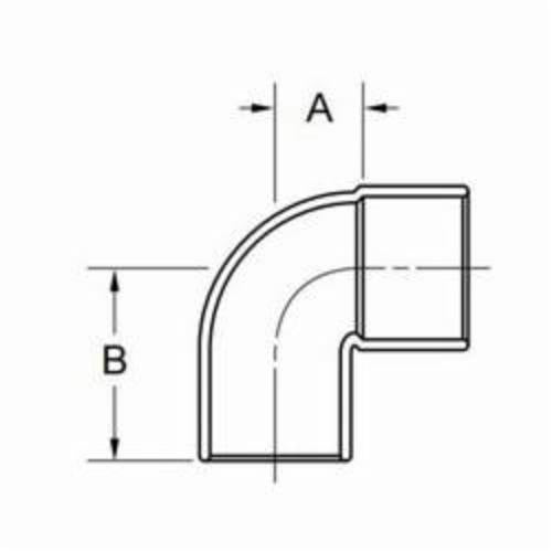 EPC EPC 10031400 107C-2 Solder Close Ruff Street 90 deg Elbow, 1/2 in, Fitting x C, Copper, Domestic
