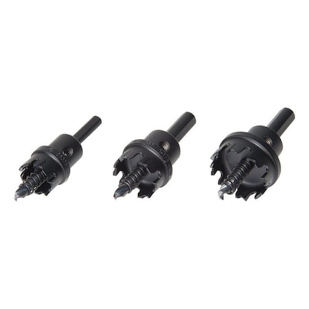 GREENLEE Greenlee 635 5-Piece Carbide-Tipped Hole Cutter Set, 7/8 - 1-3/8