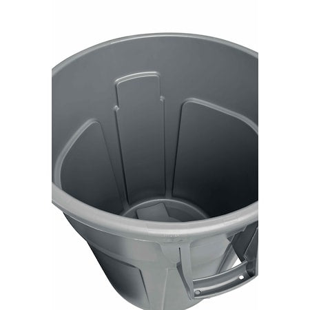 RUBBERMAID COMMERCIAL Rubbermaid Commercial FG265500GRAY BRUTE Round Container 55 Gallon Heavy-Duty Plastic Without Lid