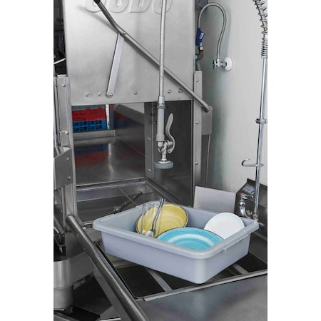 RUBBERMAID COMMERCIAL Rubbermaid Commercial FG334900GRAY Bus/Utility Tote 4 5/8 gal 15 in x 20 in x 5 in Gray