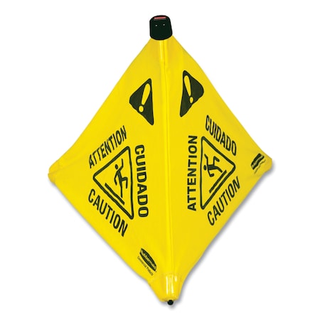 RUBBERMAID COMMERCIAL Rubbermaid Commercial FG9S0100YEL Multilingual Pop-Up Wet Floor Safety Cone 30 Yellow