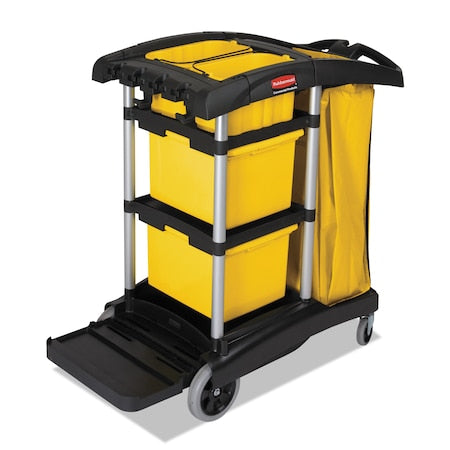RUBBERMAID COMMERCIAL Rubbermaid Commercial FG9T7200BLA High Capacity Cleaning Cart, 21-3/4w x 49-3/4d x 38-3/8h