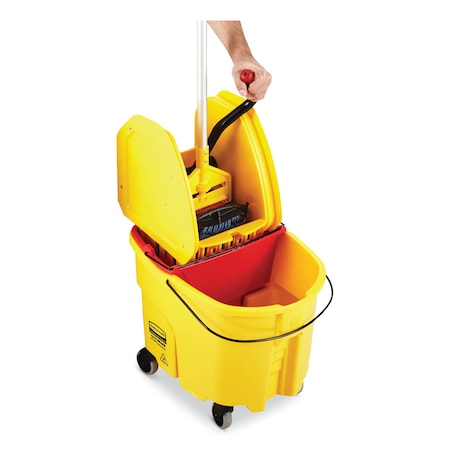 RUBBERMAID COMMERCIAL Rubbermaid Commercial FG757788YEL WaveBrake 2.0 Bucket/Wringer Combo 35 qt Yellow