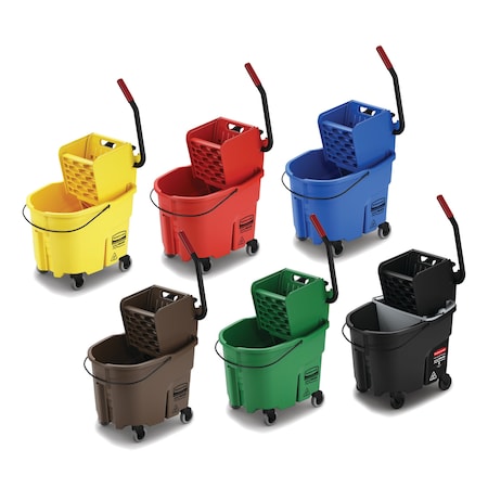 RUBBERMAID COMMERCIAL Rubbermaid Commercial FG757788YEL WaveBrake 2.0 Bucket/Wringer Combo 35 qt Yellow