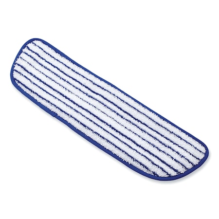 RUBBERMAID COMMERCIAL Rubbermaid Commercial FGQ80000WH00 Microfiber Finish Pad 18 x 5 1/2 Blue/White PK6