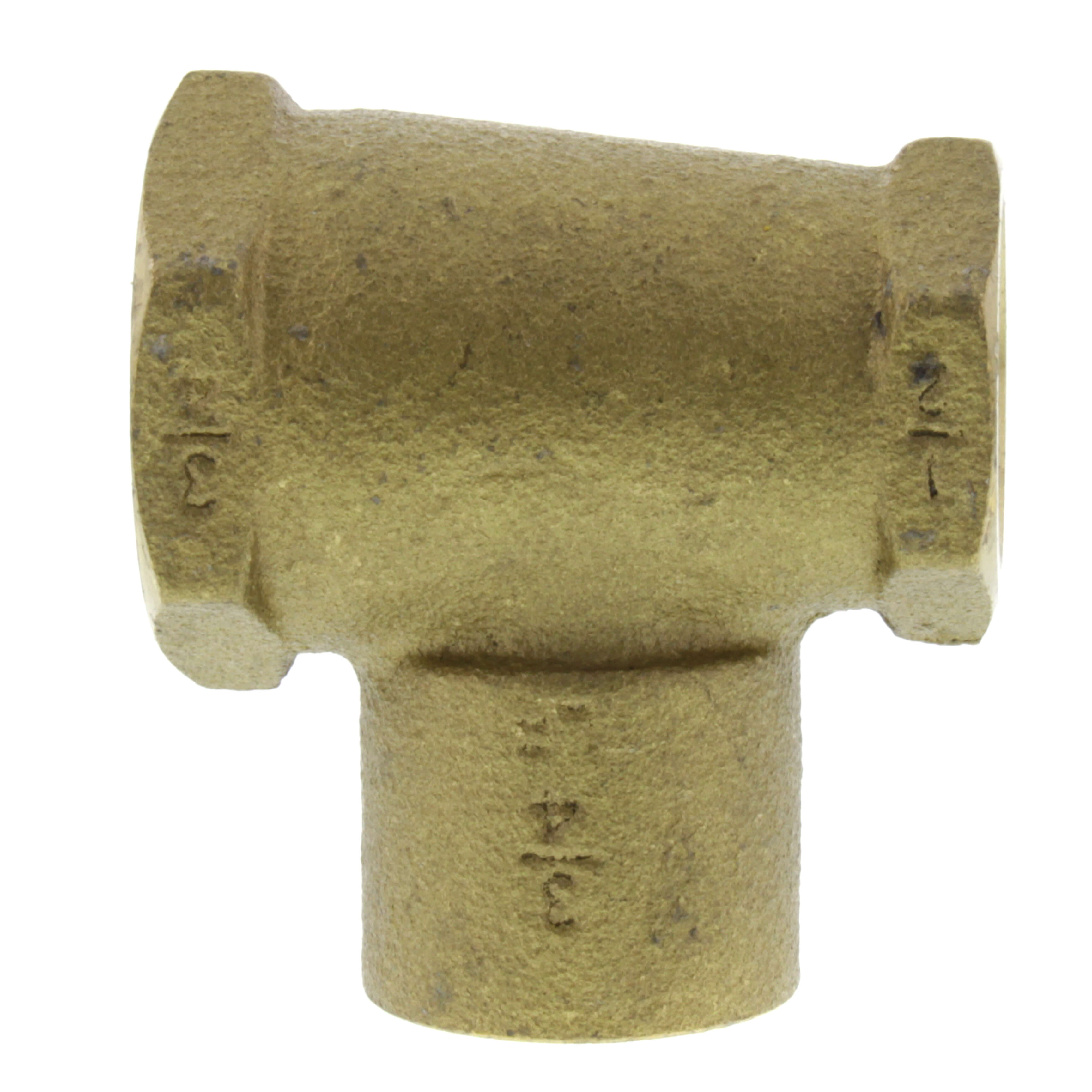 EVERFLOW Everflow FFCT2334-NL 3/4 X 1/2 X 3/4 NOM Cast Brass Reducing Tee F X F X C Lead Free