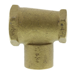 Everflow FFCT2334-NL 3/4 X 1/2 X 3/4 NOM Cast Brass Reducing Tee F X F X C Lead Free