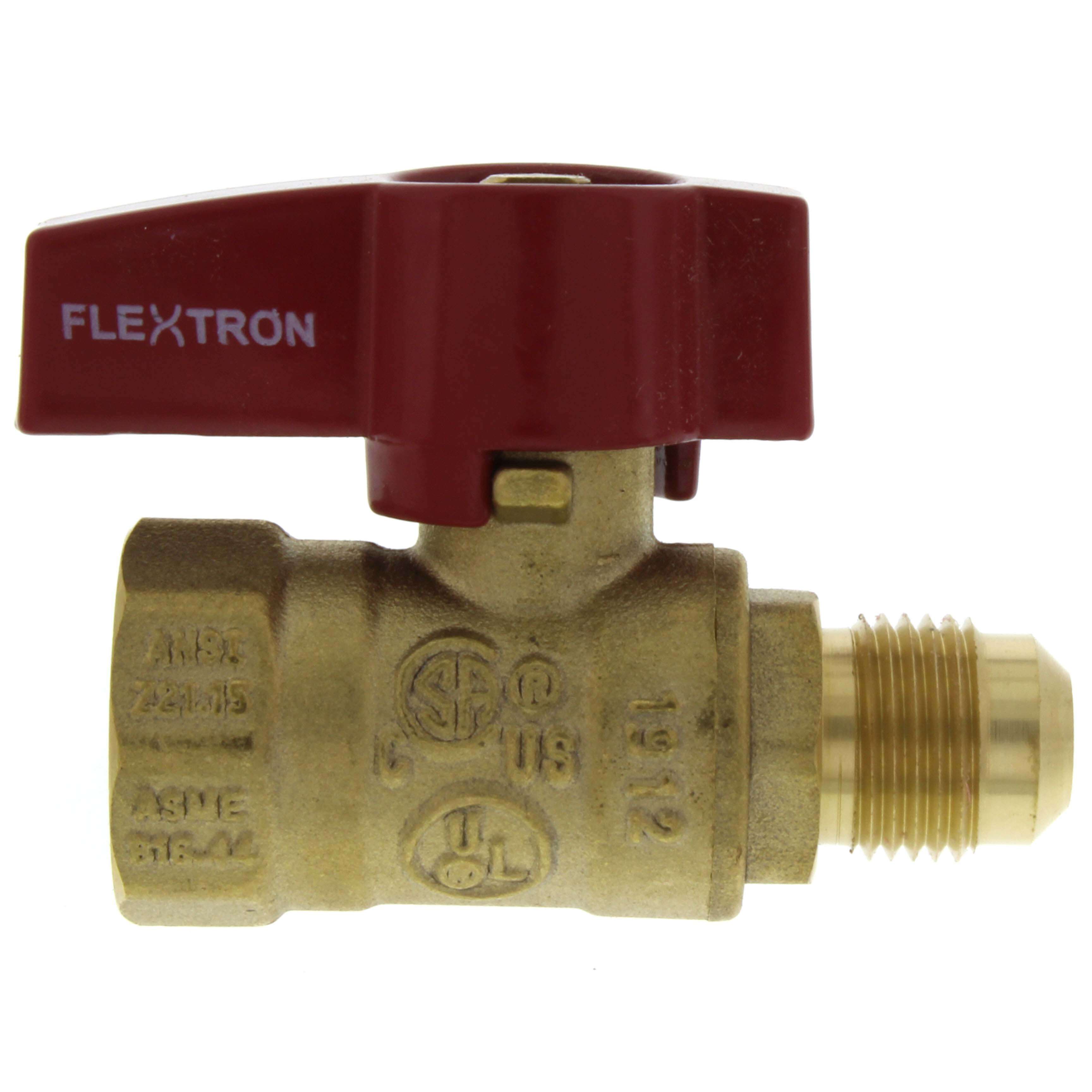 EVERFLOW Everflow FTGV-38R12F | 1/2 FIP x 3/8 Flare Gas Ball Valve | FTGV-38R12F