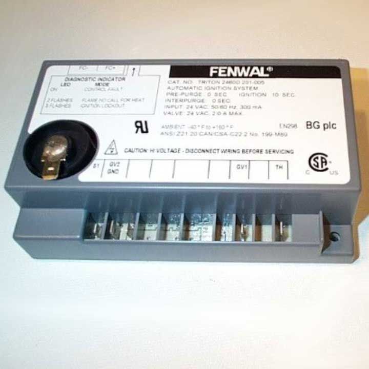 LAARS Fenwal 35-605201-005 Direct Spark Ignition Control 24v 0 sec Prepurge 10 sec TFI Special Euro Model