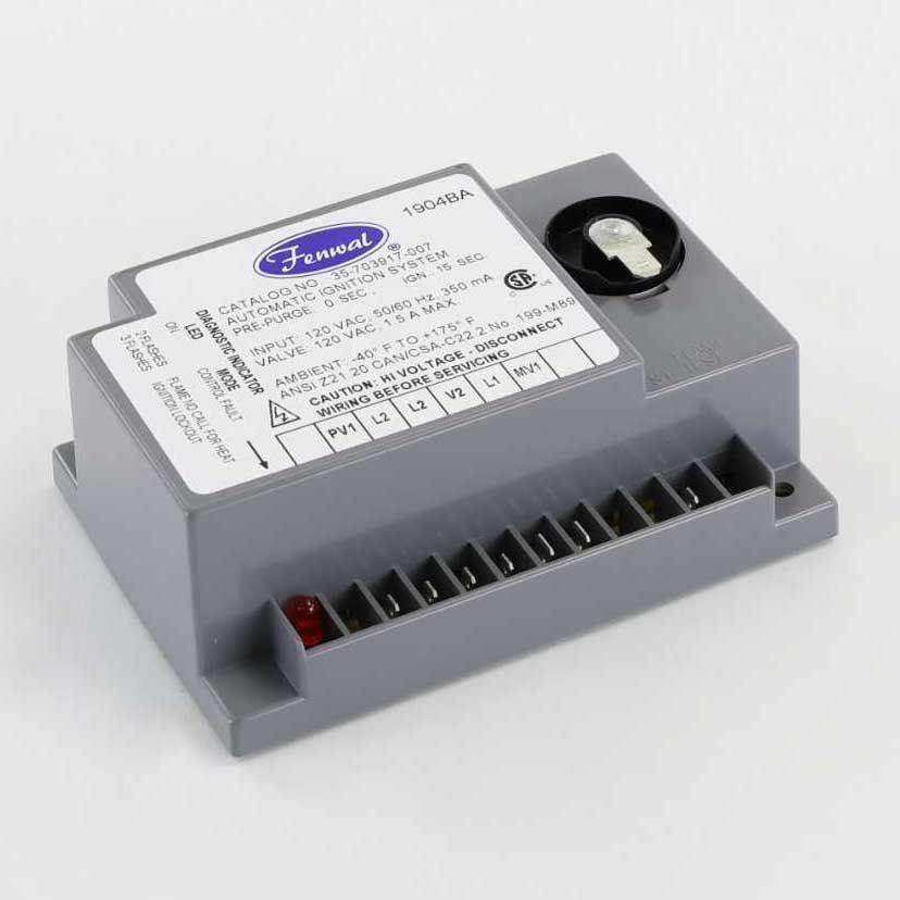 LAARS Fenwal 35-703917-007 Direct Spark Ignition Control 120v w/ 0 sec. Prepurge (15 sec. TFI)