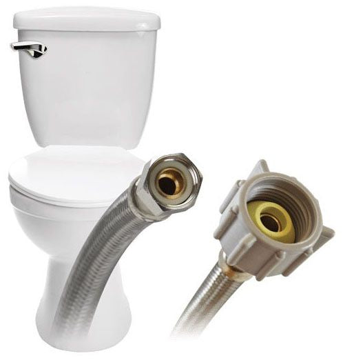 FLUIDMASTER Fluidmaster B1T09 Braided Stainless Toilet Connector 3/8 x 7/8 x 9