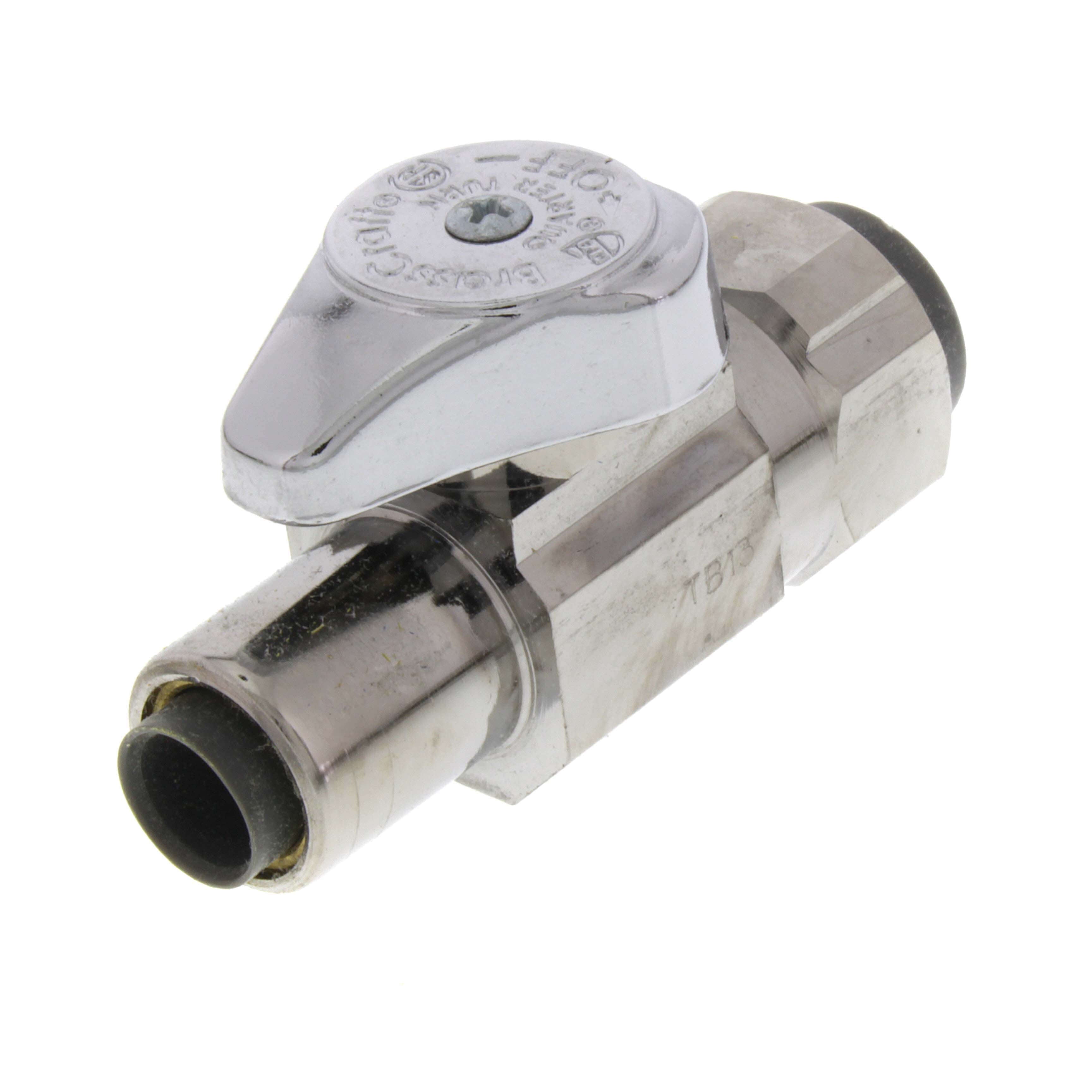 BRASSCRAFT BrassCraft G2QPS14X C Push-to-Connect x Push Lever Handle Straight Supply Stop Valve 1/2 x 3/8 in.