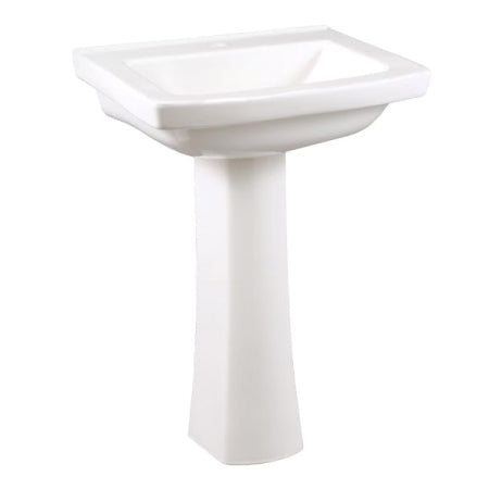 GERBER Gerber 12-512 Pedestal Bathroom Sink Top Single Hole White