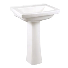 GERBER Gerber 12-512 Pedestal Bathroom Sink Top Single Hole White