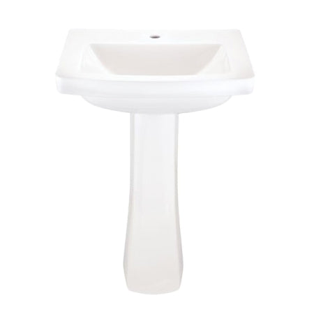 GERBER Gerber 12-512 Pedestal Bathroom Sink Top Single Hole White