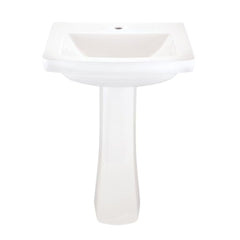 GERBER Gerber 12-512 Pedestal Bathroom Sink Top Single Hole White