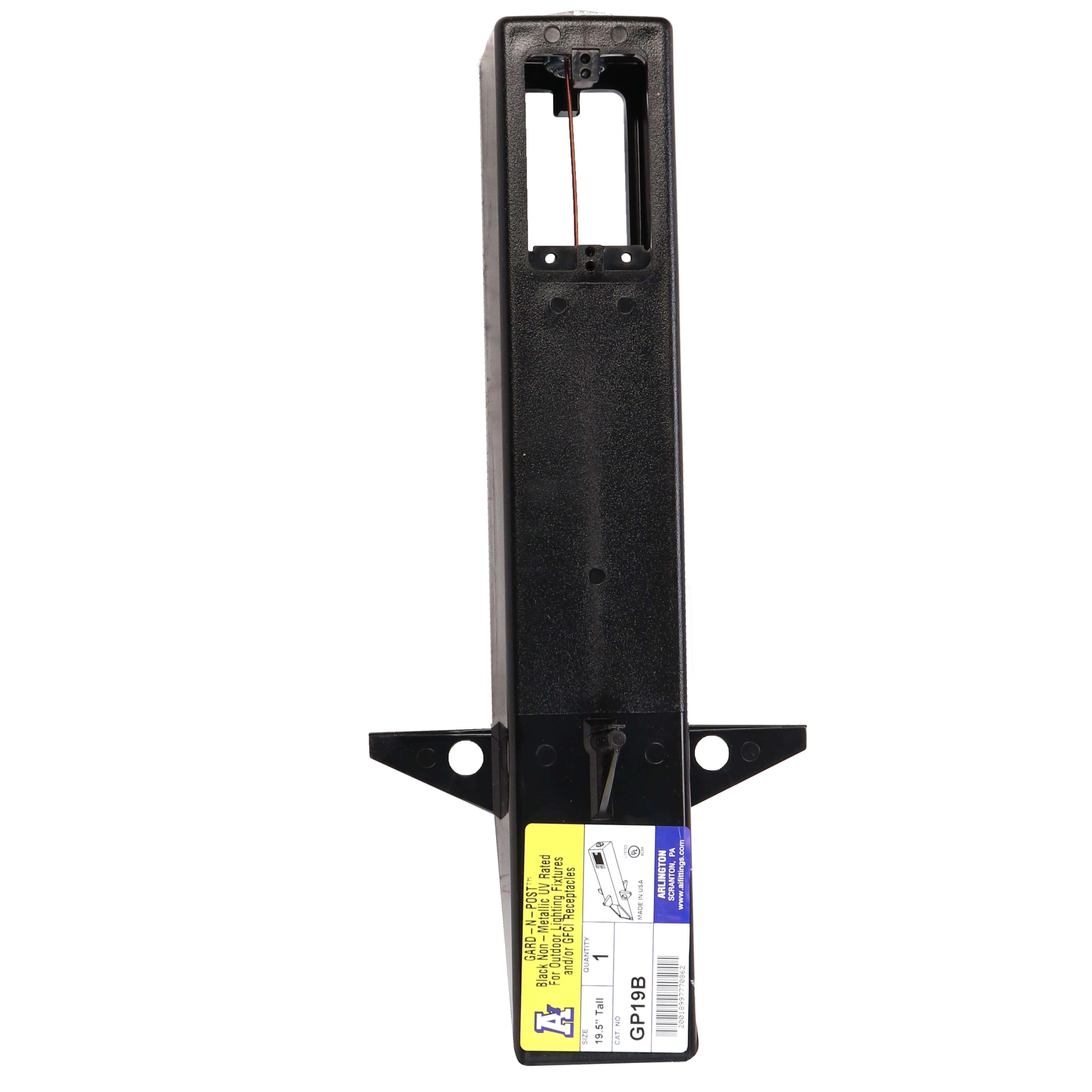 ARLINGTON Arlington GP19B Gard-N-Post Black Support FXTR SQ POST 2 PLSTC BK LOW PF