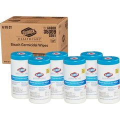 Clorox 35309 Bleach Germicidal Wipes 70/Canister Unscented