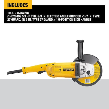 DEWALT DeWalt D28499X Heavy-Duty Angle Grinder 7 and 9 Inches