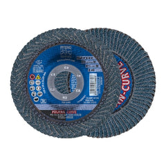Pferd 67192 Polifan STEELOX Curve Radial Flap Disc Zirconia Alumina 4-1/2 Diameter 7/8 Arbor Hole 13300 RPM 40 Grit