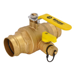 Webstone H-80617 2 Press Full Port Ball Valve w/ Drain Reversible Handle Lead Free
