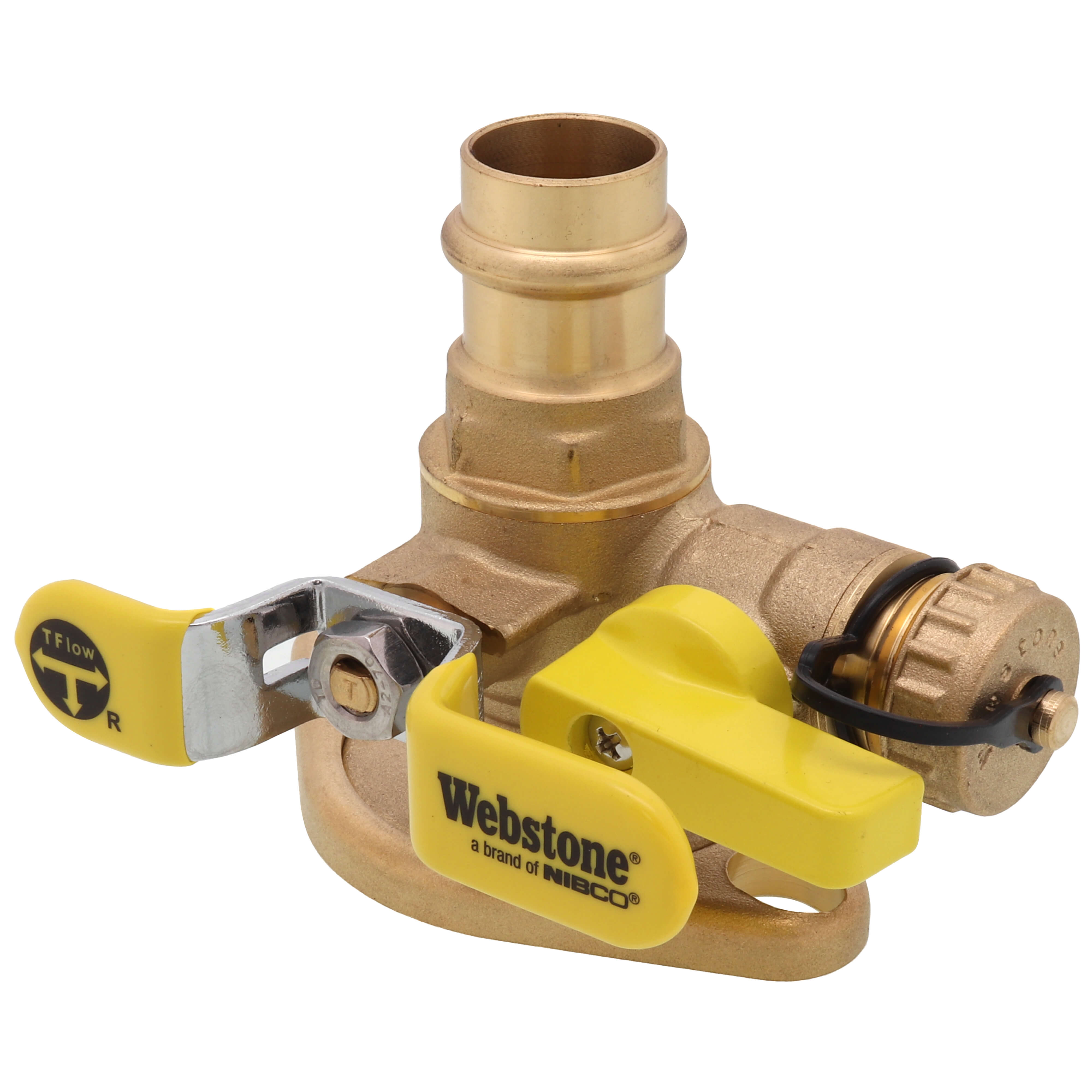 WEBSTONE Webstone H-81413WHV 3/4 Press x Rotating Flange Lead-Free Isolator with Multi-Function Drain