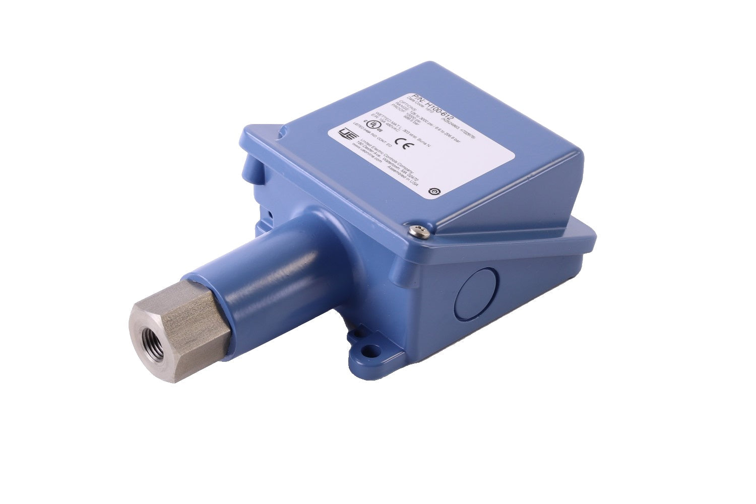 UNITED ELECTRIC CONTROLS UNITED ELECTRIC CONTROLS H100-612 Pressure Switch 125/250/480Vac 125-3000Psi 15A