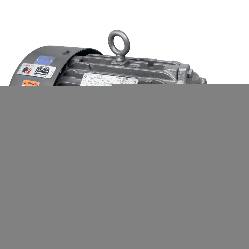 US MOTORS Nidec HD5P3E 5 hp 1200 RPM 215T Frame 208-230/460V TEFC Electric Motor