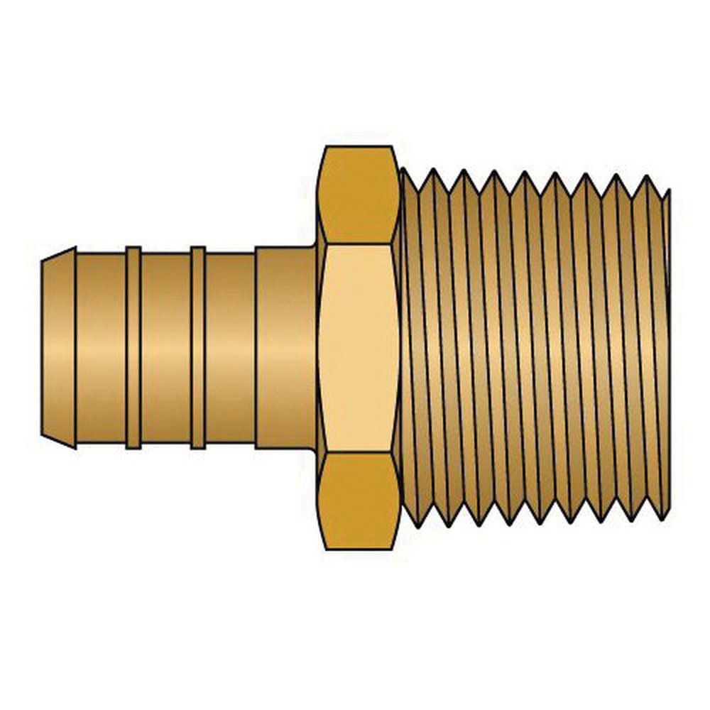 HEATLINK Heatlink 27505NL 1/2 inch x 1/2 inch PEX Male Pipe Thread No Lead Brass Adapter