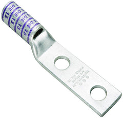 BURNDY Burndy YAZ3C2TC38 3 AWG CU, Two Hole, 3/8 Stud Size, 1 Hole Spacing, Long Barrel, Inspection Window Internal Chamfer, Tin Plated, UL/CSA, 90.C, Up to 35kV, White Color Code, 9 Die Index