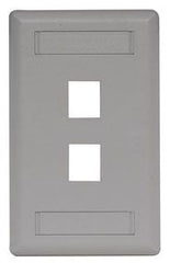 Hubbell Premise Wiring IFP12GY Phone/Data/Multimedia Faceplate 1-Gang 2-Port