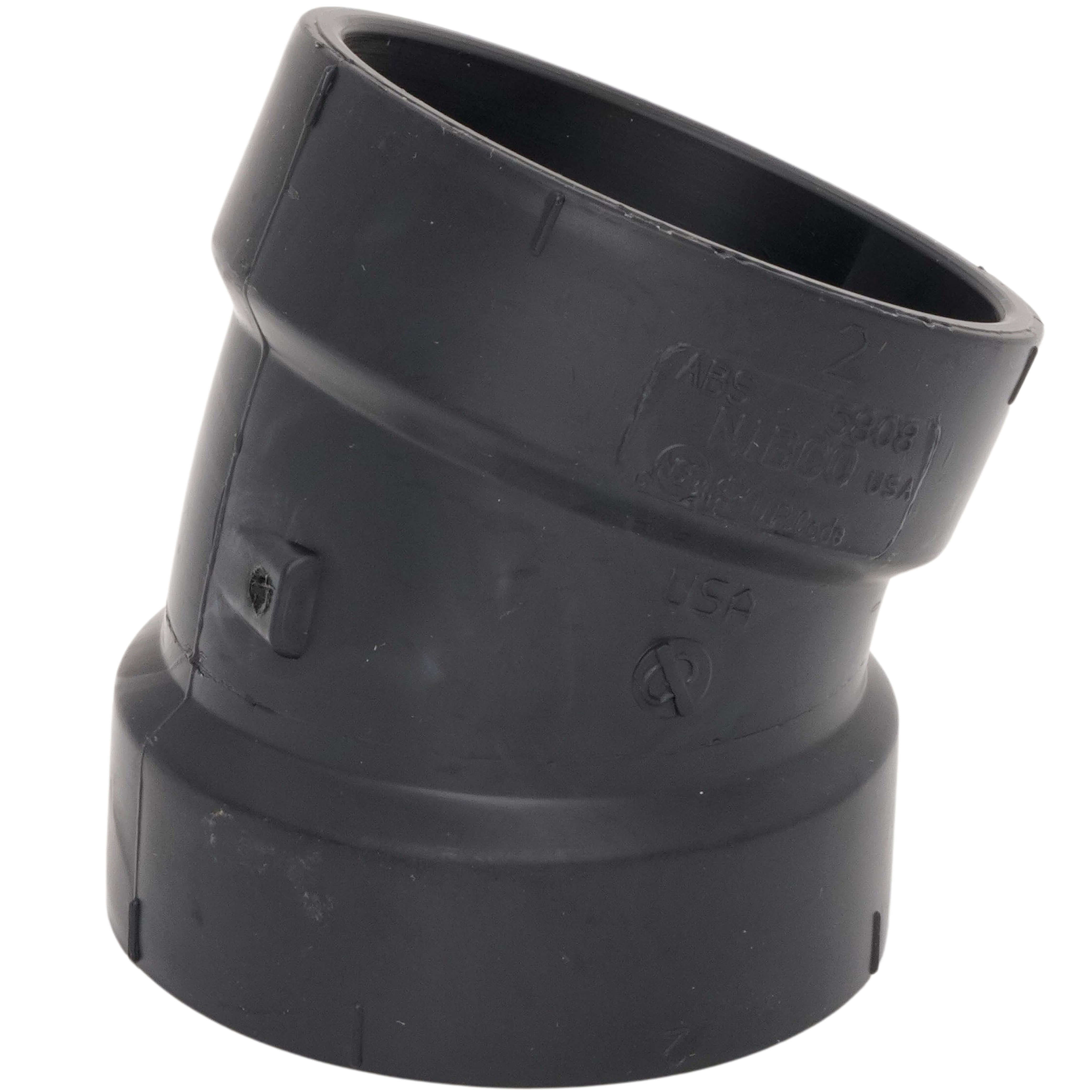 NIBCO Nibco I079350 2 Hub ABS DWV 22-1/2 Degree Elbow 5808